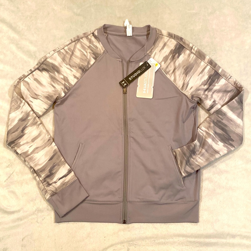 BNWT UNDER ARMOUR STUDIO BOMBER FULL ZIP JACKET WOMENS SMALL